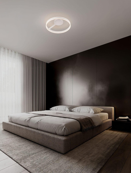 Nova Luce LED Deckenleuchte Bianco dimmbar 40W CCT warm-/neutralweiss 2700/3000/4000K Weiß Aluminium Ø60cm 9060286