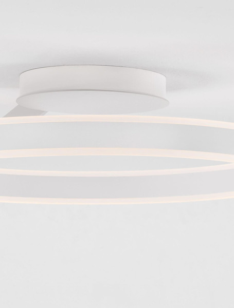 Nova Luce LED Deckenleuchte Bianco dimmbar 40W CCT warm-/neutralweiss 2700/3000/4000K Weiß Aluminium Ø60cm 9060286