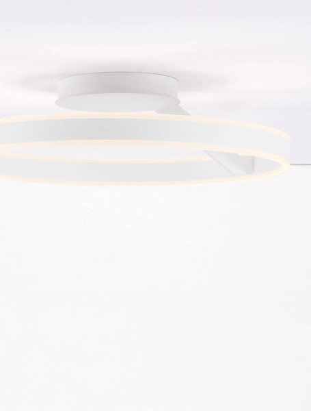Nova Luce LED Deckenleuchte Bianco dimmbar 40W CCT warm-/neutralweiss 2700/3000/4000K Weiß Aluminium Ø60cm 9060286