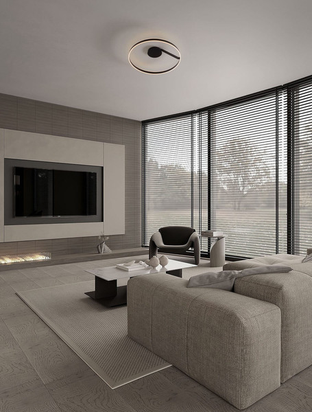 Nova Luce LED Deckenleuchte Bianco dimmbar 48W CCT warm-/neutralweiss 2700/3000/4000K Schwarz Aluminium Ø80cm 9060287