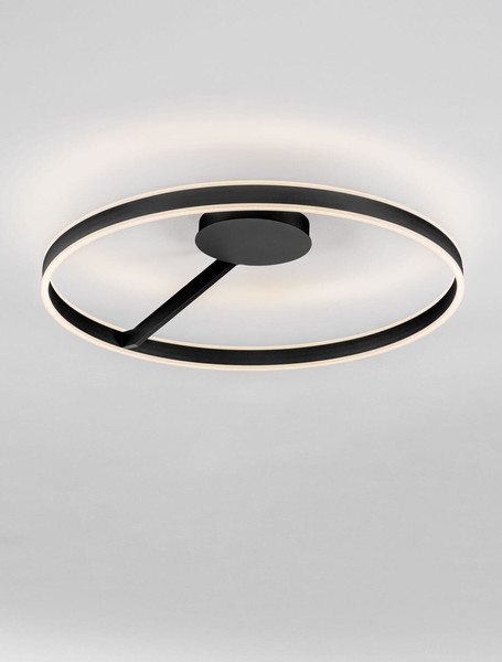 Nova Luce LED Deckenleuchte Bianco dimmbar 48W CCT warm-/neutralweiss 2700/3000/4000K Schwarz Aluminium Ø80cm 9060287