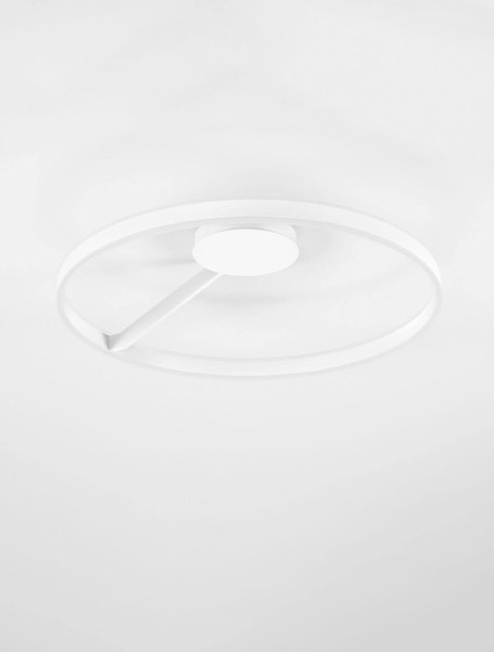 Nova Luce LED Deckenleuchte Bianco dimmbar 48W CCT warm-/neutralweiss 2700/3000/4000K Weiß Aluminium Ø80cm 9060288