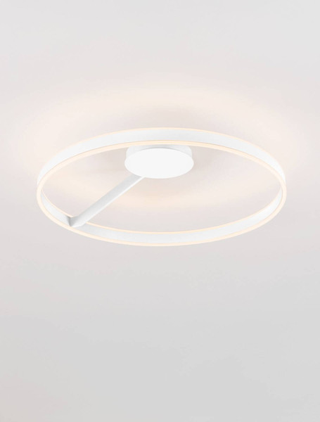 Nova Luce LED Deckenleuchte Bianco dimmbar 48W CCT warm-/neutralweiss 2700/3000/4000K Weiß Aluminium Ø80cm 9060288