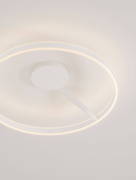 Nova Luce LED Deckenleuchte Bianco dimmbar 48W CCT warm-/neutralweiss 2700/3000/4000K Weiß Aluminium Ø80cm 9060288