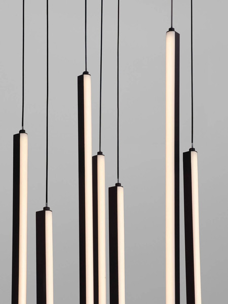 Nova Luce LED Pendelleuchte Gratta dimmbar 48W warmweiss 3200K Schwarz Aluminium Ø50cm 9081804