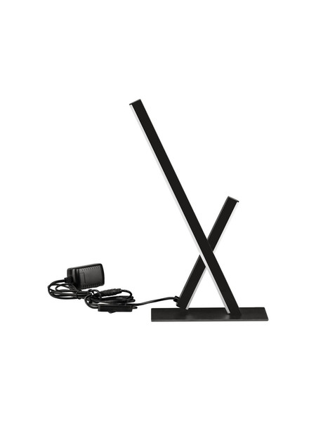 Nova Luce LED Tischleuchte Gratta dimmbar 11W warmweiss 3200K Schwarz Aluminium 37,5x20cm 9081807