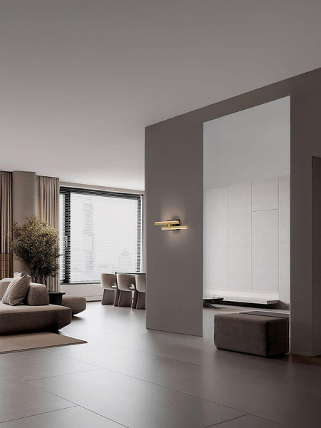Nova Luce LED Wandleuchte Antama dimmbar 12W warmweiss 3200K Schwarz Gold Stahl Aluminium 53,5x8cm 9081808