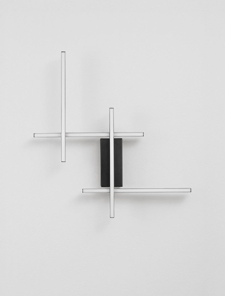 Nova Luce LED Wandleuchte Apecho dimmbar 28W warmweiss 3200K Schwarz Stahl Aluminium 62x59cm 9081811