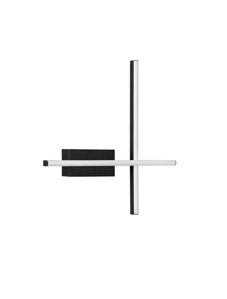 Nova Luce LED Wandleuchte Quam dimmbar 14W warmweiss 3200K Schwarz Stahl Aluminium 41x41cm 9081814