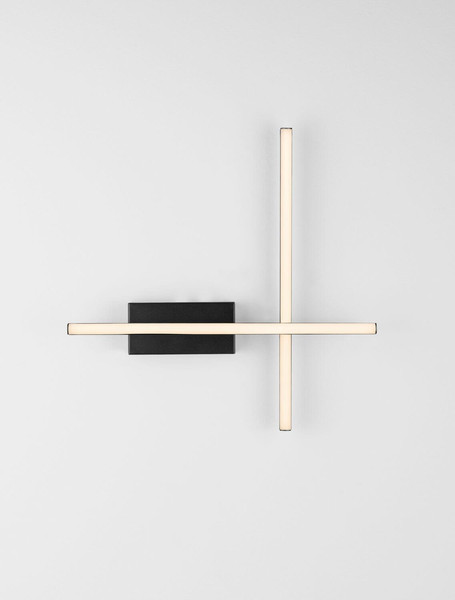 Nova Luce LED Wandleuchte Quam dimmbar 14W warmweiss 3200K Schwarz Stahl Aluminium 41x41cm 9081814