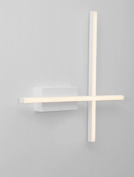 Nova Luce LED Wandleuchte Quam dimmbar 14W warmweiss 3200K Weiß Stahl Aluminium 41x41cm 9081815