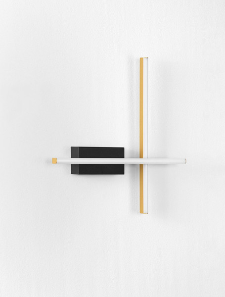 Nova Luce LED Wandleuchte Quam dimmbar 14W warmweiss 3200K Schwarz Gold Stahl Aluminium 41x41cm 9081816