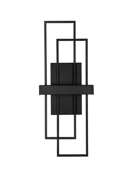 Nova Luce LED Wandleuchte Alis dimmbar 8W warmweiss 3200K Schwarz Stahl Aluminium 51,5x20,5cm 9081819
