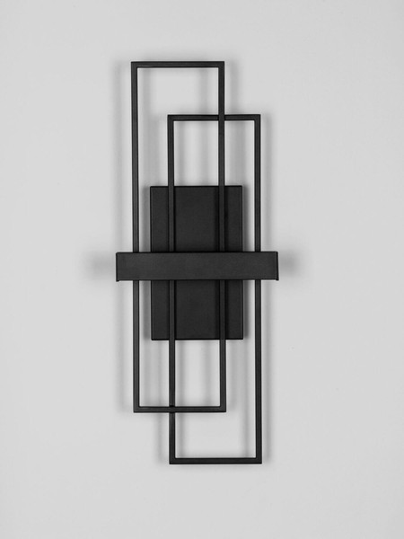 Nova Luce LED Wandleuchte Alis dimmbar 8W warmweiss 3200K Schwarz Stahl Aluminium 51,5x20,5cm 9081819