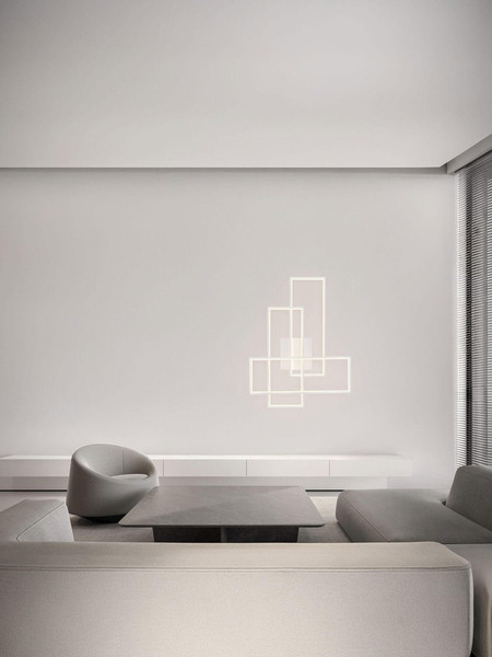 Nova Luce LED Deckenleuchte Alis dimmbar 48W warmweiss 3200K Weiß Stahl Aluminium 65x50cm 9081821