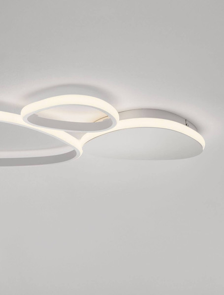 Nova Luce LED Deckenleuchte Altus dimmbar 31W warmweiss 3000K Weiß Aluminium 62x43cm 9081828