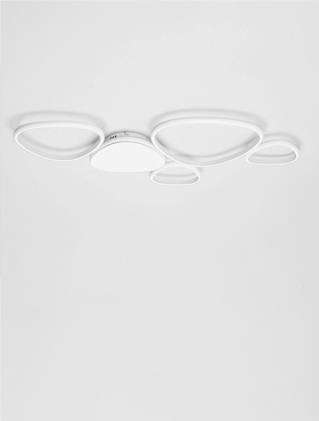 Nova Luce LED Deckenleuchte Altus dimmbar 48W warmweiss 3000K Weiß Aluminium 90x52cm 9081829