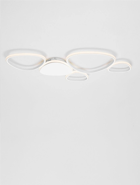 Nova Luce LED Deckenleuchte Altus dimmbar 48W warmweiss 3000K Weiß Aluminium 90x52cm 9081829