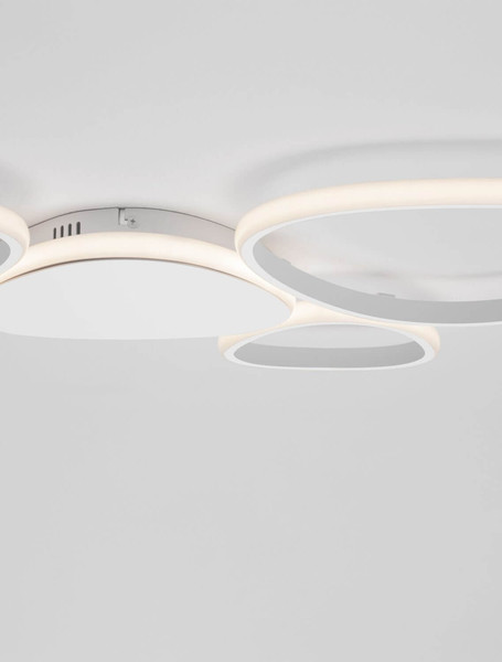 Nova Luce LED Deckenleuchte Altus dimmbar 48W warmweiss 3000K Weiß Aluminium 90x52cm 9081829