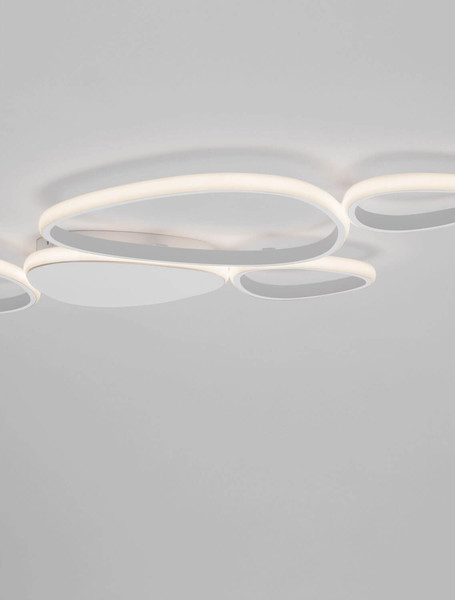 Nova Luce LED Deckenleuchte Altus dimmbar 48W warmweiss 3000K Weiß Aluminium 90x52cm 9081829