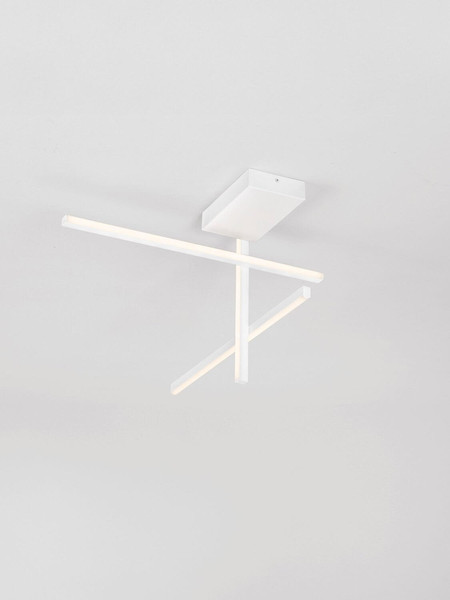 Nova Luce LED Deckenleuchte Antama dimmbar 25W warmweiss 3200K Weiß Stahl Aluminium 51x51cm 9081833
