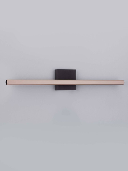 Nova Luce LED Wandleuchte Lios 8W warmweiss 3000K Champagnergold Schwarz Aluminium 62x10cm 9088110