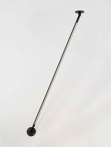 Nova Luce LED Wand-/Deckenleuchte Sima 15W warmweiss 3000K Schwarz Aluminium Ø8cm 9088114