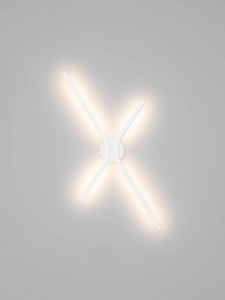 Nova Luce LED Wandleuchte Akro dimmbar 16W CCT warm-/neutralweiss 2700/3000/4000K Weiß Aluminium 60x35cm 9088117