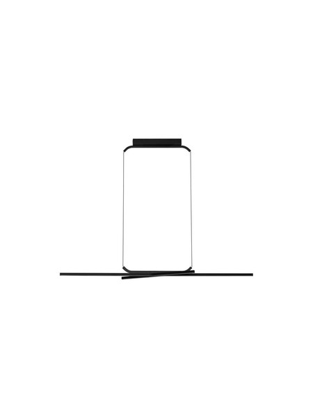Nova Luce LED Pendelleuchte Akro dimmbar 41W CCT warm-/neutralweiss 2700/3000/4000K Schwarz Aluminium 120x30cm 9088119
