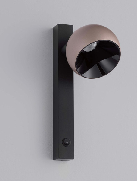 Nova Luce LED Wandleuchte Lusa schwenkbar 10W warmweiss 3000K Gold Schwarz Champagner Aluminium 26x13cm 9088120
