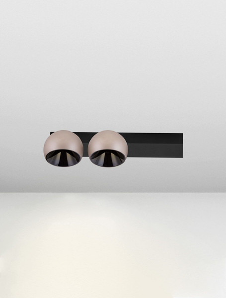 Nova Luce LED Deckenleuchte Lusa dimmbar 21W warmweiss 3000K Champagnergold Schwarz Aluminium 36x14cm 9088122