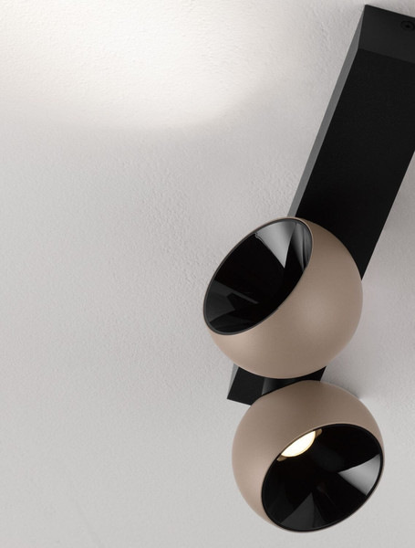 Nova Luce LED Deckenleuchte Lusa dimmbar 21W warmweiss 3000K Champagnergold Schwarz Aluminium 36x14cm 9088122