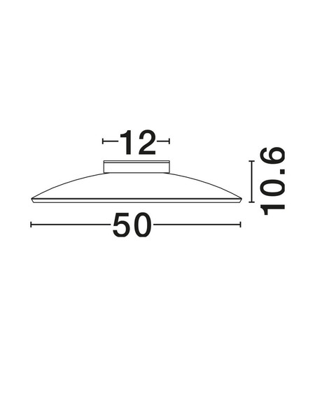 Nova Luce LED Deckenleuchte Esti dimmbar 33W warmweiss 3000K Rauchgrau Nickel matt Glas Aluminium Ø50cm 9088125