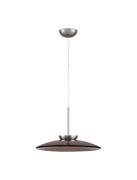 Nova Luce LED Pendelleuchte Esti dimmbar 21W warmweiss 3000K Dunkelbraun Nickel matt Glas Aluminium Ø50cm 9088128
