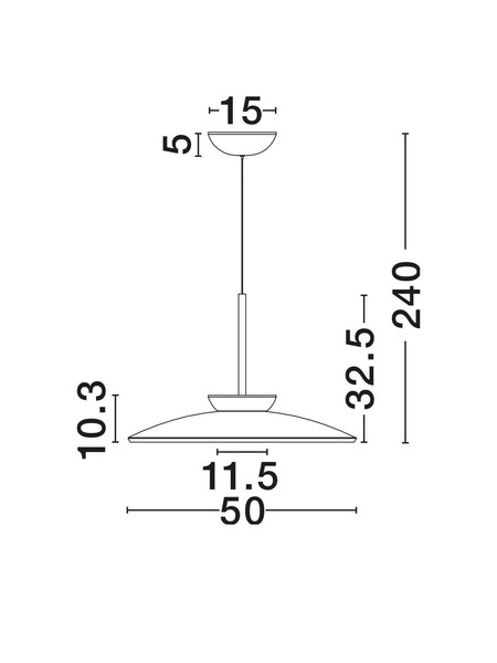 Nova Luce LED Pendelleuchte Esti dimmbar 21W warmweiss 3000K Dunkelbraun Nickel matt Glas Aluminium Ø50cm 9088128