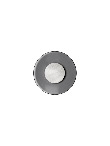 Nova Luce LED Wandleuchte Esti 17W warmweiss 3000K Rauchgrau Nickel matt Glas Aluminium Ø32cm 9088129