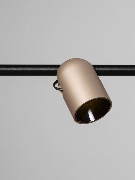 Nova Luce LED Pendelleuchte Sirmos dimmbar 30W warmweiss 3000K Champagnergold Schwarz Aluminium 150x6cm 9088131