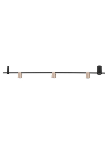 Nova Luce LED Deckenleuchte Sirmos dimmbar 21W warmweiss 3000K Champagnergold Schwarz Aluminium 150x18cm 9088132
