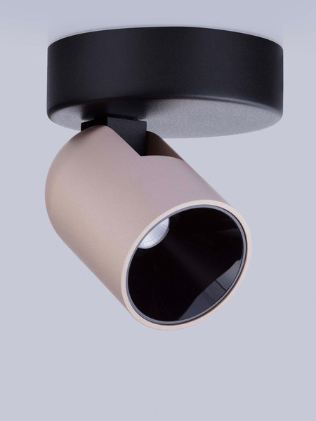 Nova Luce LED Deckenleuchte Sirmos dimmbar 8W warmweiss 3000K Champagnergold Schwarz Aluminium Ø10cm 9088133