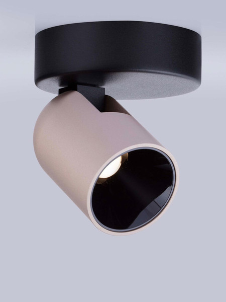 Nova Luce LED Deckenleuchte Sirmos dimmbar 8W warmweiss 3000K Champagnergold Schwarz Aluminium Ø10cm 9088133