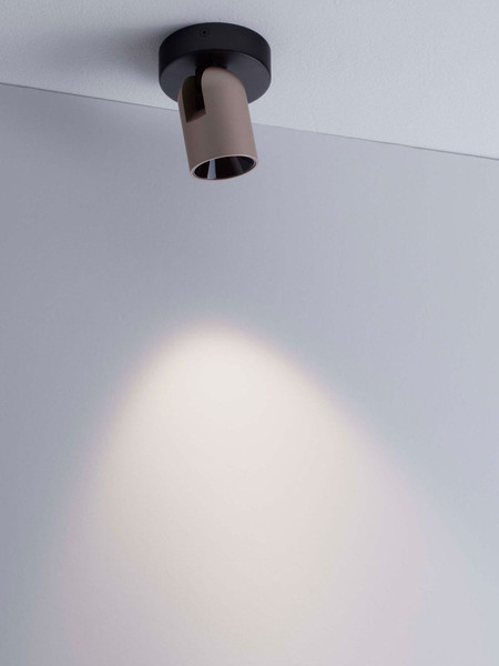 Nova Luce LED Deckenleuchte Sirmos dimmbar 8W warmweiss 3000K Champagnergold Schwarz Aluminium Ø10cm 9088133