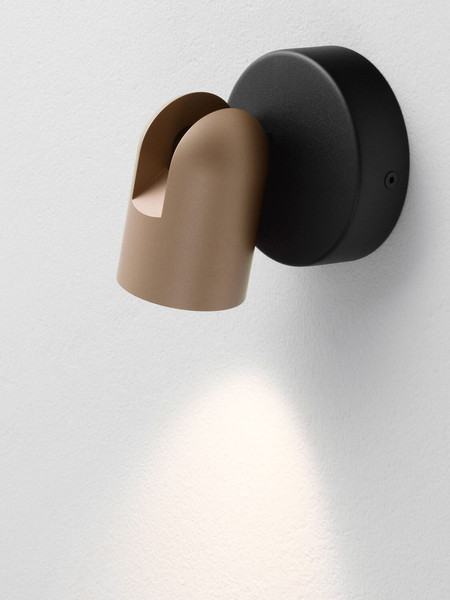 Nova Luce LED Deckenleuchte Sirmos dimmbar 8W warmweiss 3000K Champagnergold Schwarz Aluminium Ø10cm 9088133