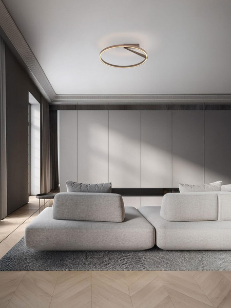 Nova Luce LED Deckenleuchte Tilia dimmbar 38W CCT warm-/neutralweiss 2700/3000/4000K Champagnergold Aluminium Ø60cm 9088136
