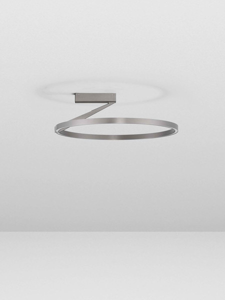 Nova Luce LED Deckenleuchte Tilia dimmbar 38W CCT warm-/neutralweiss 2700/3000/4000K Nickel matt Aluminium Ø60cm 9088137