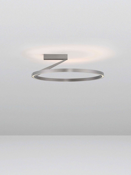Nova Luce LED Deckenleuchte Tilia dimmbar 38W CCT warm-/neutralweiss 2700/3000/4000K Nickel matt Aluminium Ø60cm 9088137