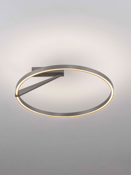 Nova Luce LED Deckenleuchte Tilia dimmbar 38W CCT warm-/neutralweiss 2700/3000/4000K Nickel matt Aluminium Ø60cm 9088137