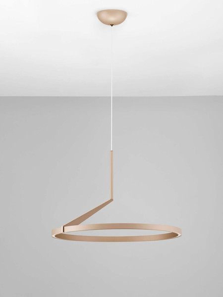 Nova Luce LED Pendelleuchte Tilia dimmbar 31W CCT warm-/neutralweiss 2700/3000/4000K Champagnergold Aluminium Ø60cm 9088138