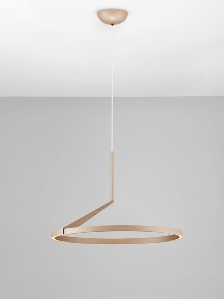 Nova Luce LED Pendelleuchte Tilia dimmbar 31W CCT warm-/neutralweiss 2700/3000/4000K Champagnergold Aluminium Ø60cm 9088138