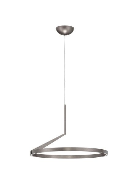 Nova Luce LED Pendelleuchte Tilia dimmbar 31W CCT warm-/neutralweiss 2700/3000/4000K Nickel matt Aluminium Ø60cm 9088139