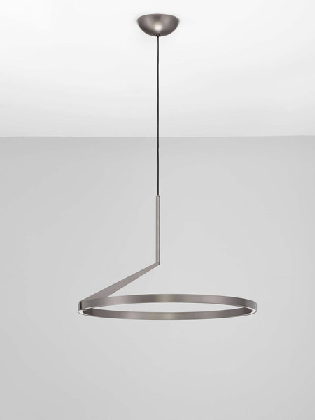 Nova Luce LED Pendelleuchte Tilia dimmbar 31W CCT warm-/neutralweiss 2700/3000/4000K Nickel matt Aluminium Ø60cm 9088139